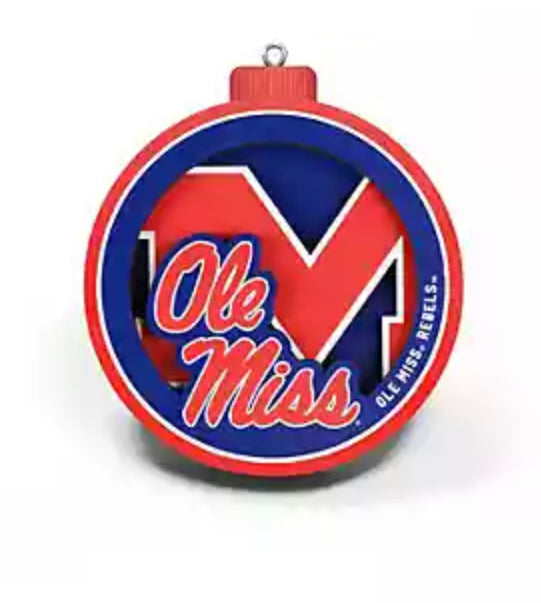 Ole Miss 3D Logo Series Ornament