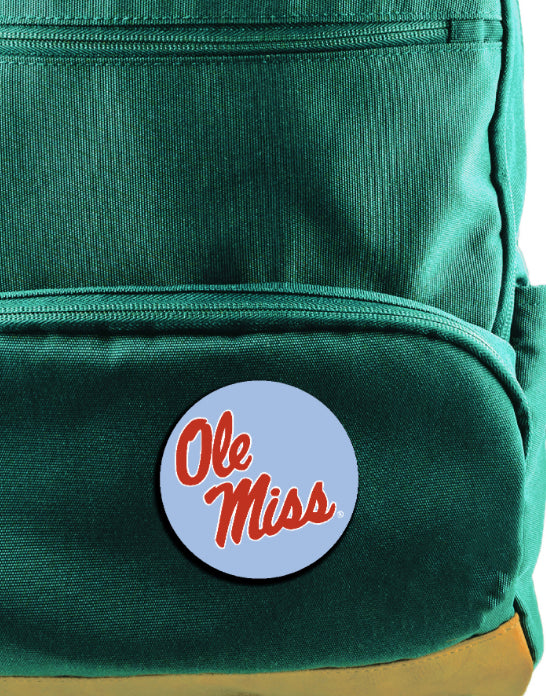 Powder Blue Ole Miss Script Game Day Pin
