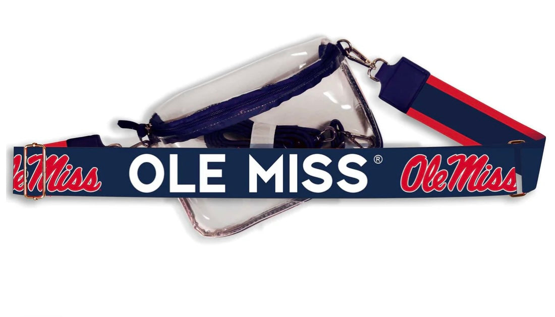 Desden Ole Miss Clear Purse with Logo Strap