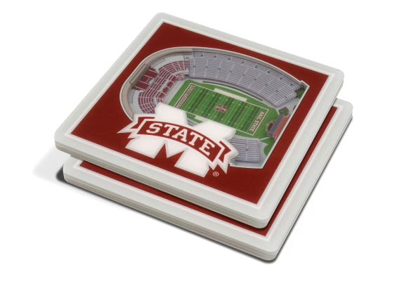 Mississippi State 3D Coaster set - Set of 2