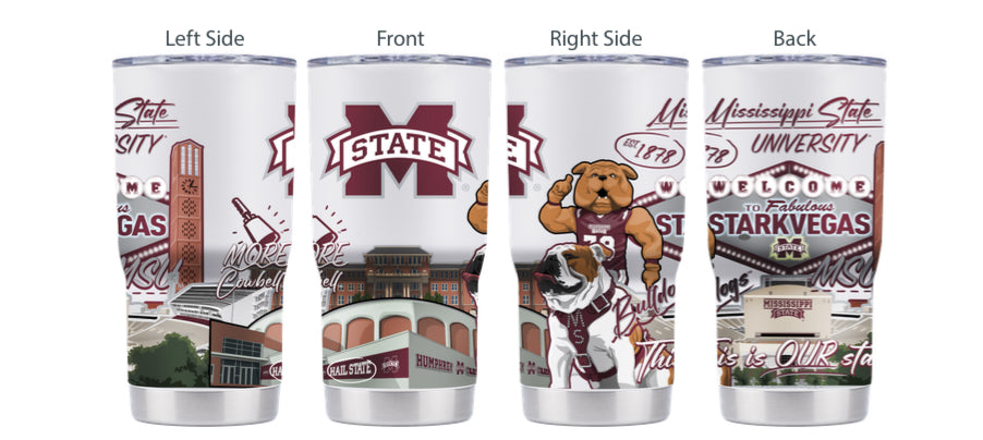 Gametime 20 oz Campus Edition Stainless Steel Tumbler MS State