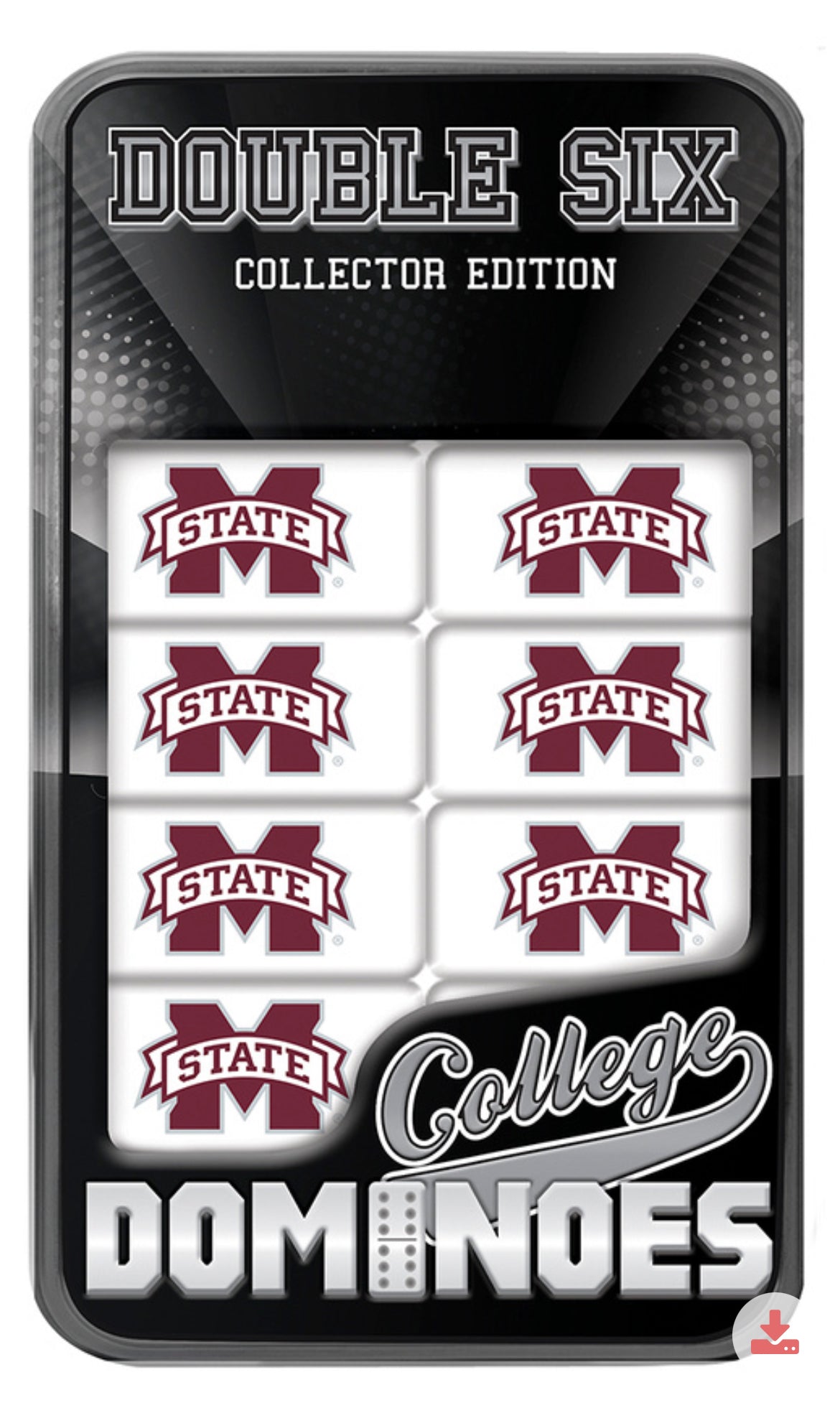 Mississippi State Double Six Dominoes Set