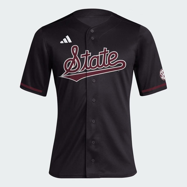 Adidas Mississippi State Baseball Jersey - Black