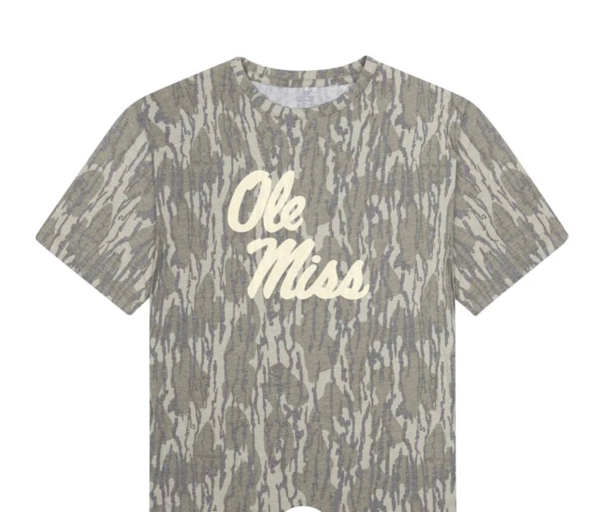 Ole Miss Mossy Oak Washed Out Bottomland Tee