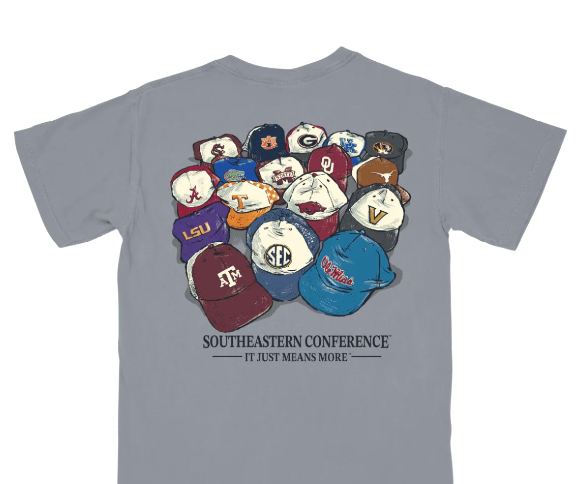 Comfort Color SEC Baseball Cap Tee - Granite
