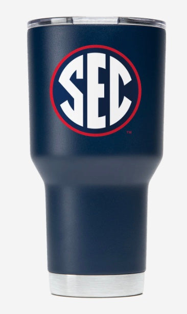 GameTime Ole Miss Navy Tumbler with SEC and Ole Miss Logo - 30 oz.