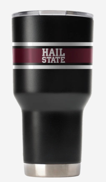 Gametime 30 oz State Script Black Tumbler- "Dark Mode"