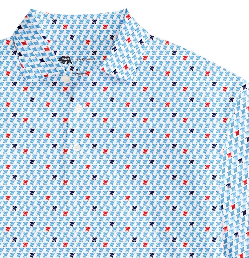 Onward Reserve Ole Miss Tossed M Performance Polo