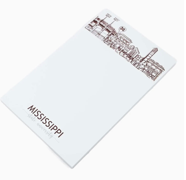 Mississippi State Skyline Notepad