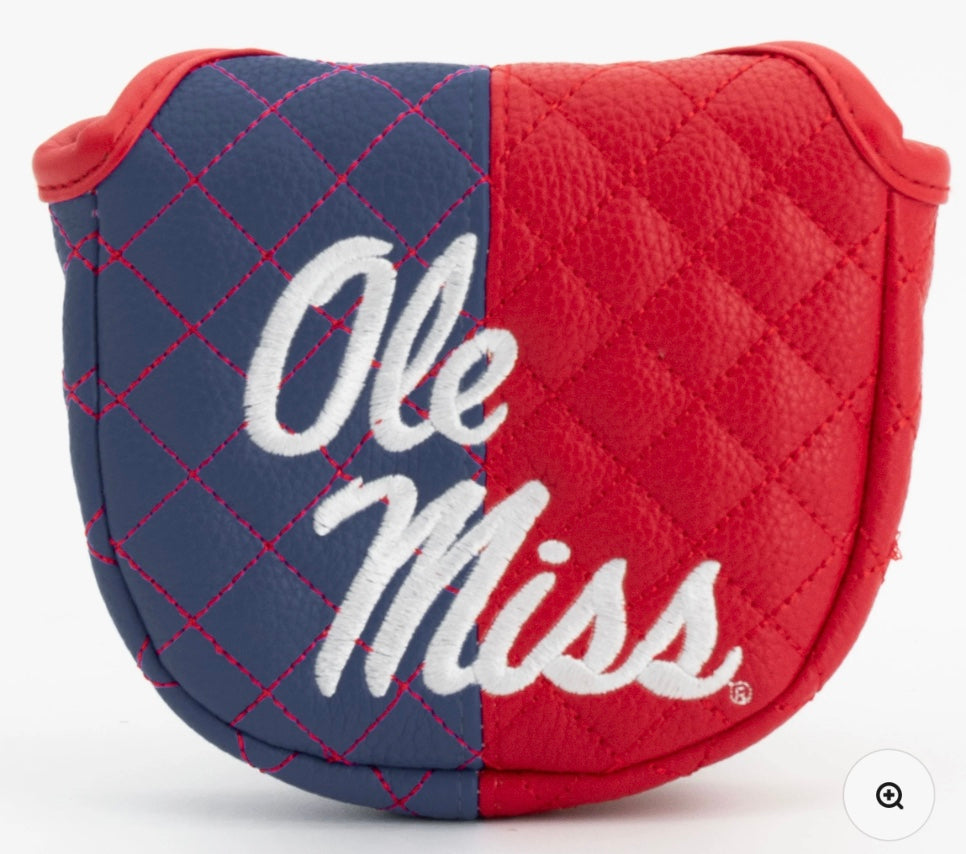 Ole Miss Quilted Mallet Putter Cover (Split)