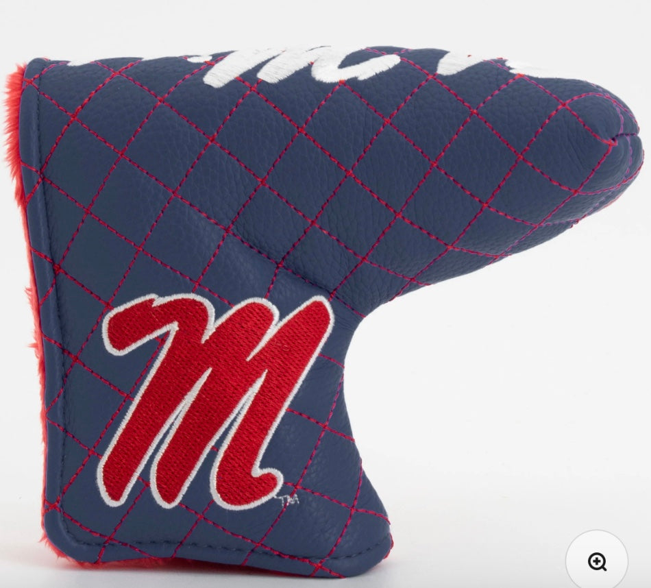 Ole Miss Quilted Blade Putter Cover