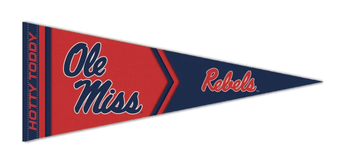OLE MISS REBELS PREMIUM PENNANT 12" X 30"