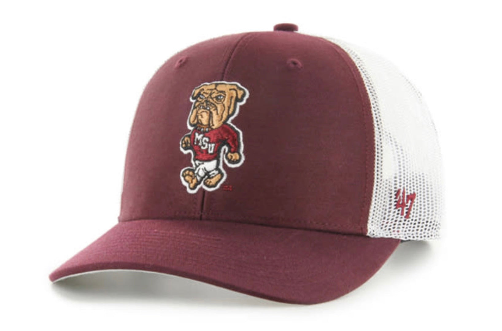 47 Brand Trucker Cap- Maroon Walking Bully Cap