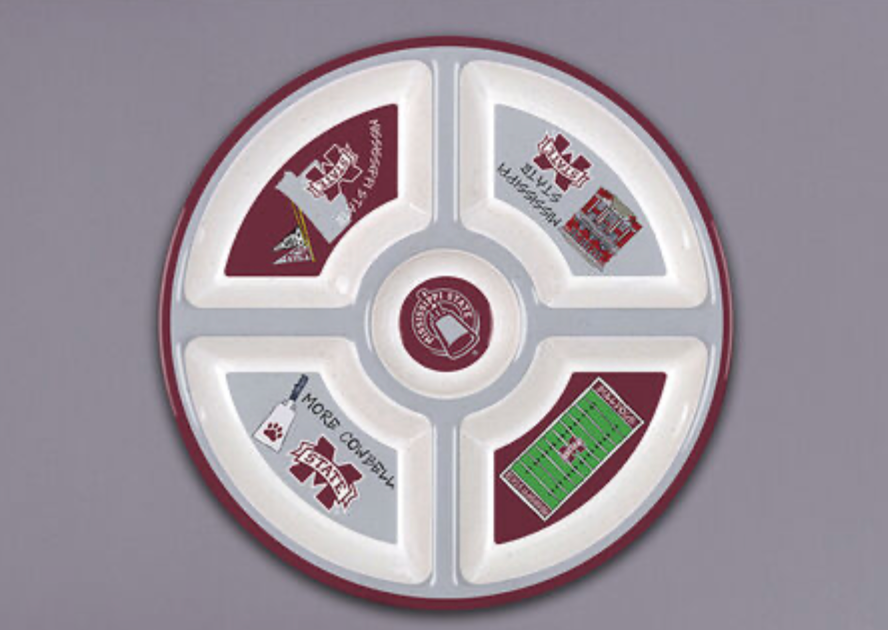 Mississippi State 5 Section Platter