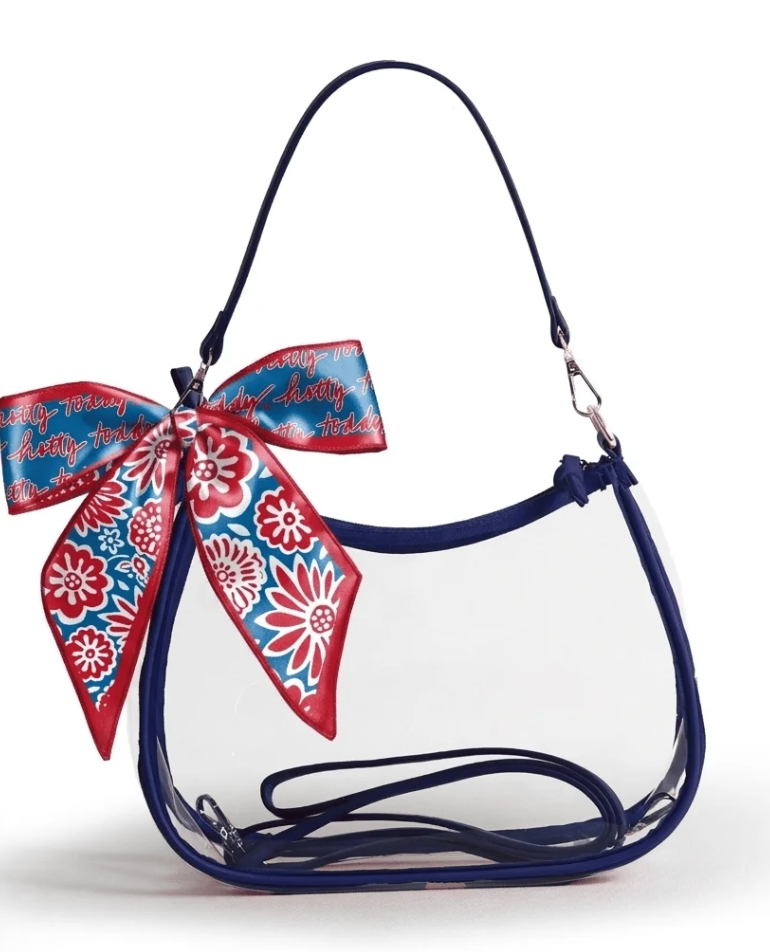 Ole Miss "Sara" Clear Purse with Skinny Scarf