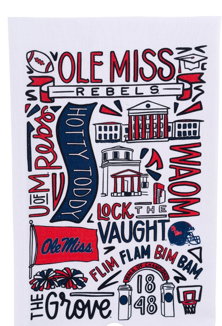 Ole Miss Collage tea Towel