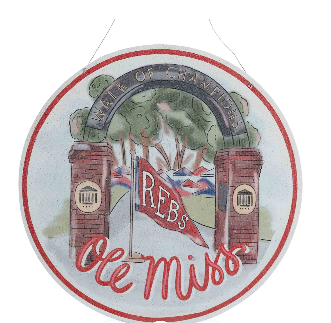 Ole Miss Mascot/Retro Burlee Door Hanger