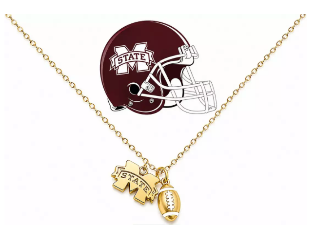 Mississippi State Football Charm Necklace