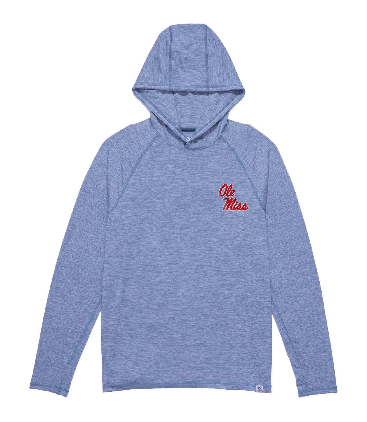 Flag & Anthem Ole Miss Powder Blue Victory Performance Long Sleeve Lightweight Hoodie