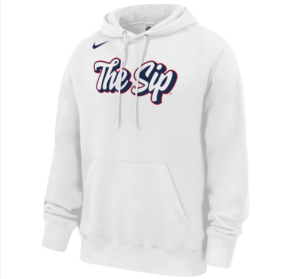 Nike Club Fleece White Hoodie "The Sip"