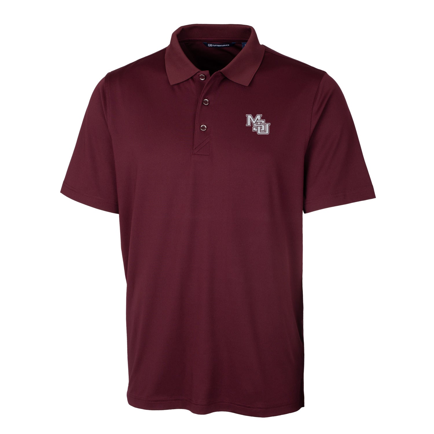 Cutter and Buck Maroon Polo With Interlocking MSU