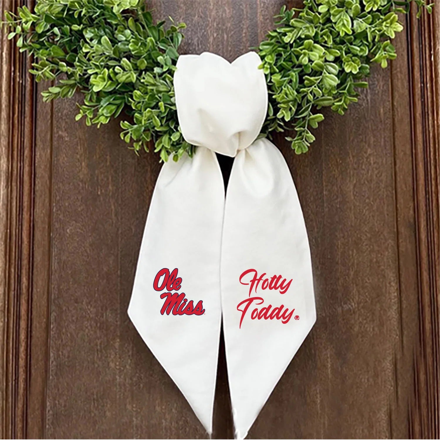 Ole Miss Logo Embroidered Wreath Sash