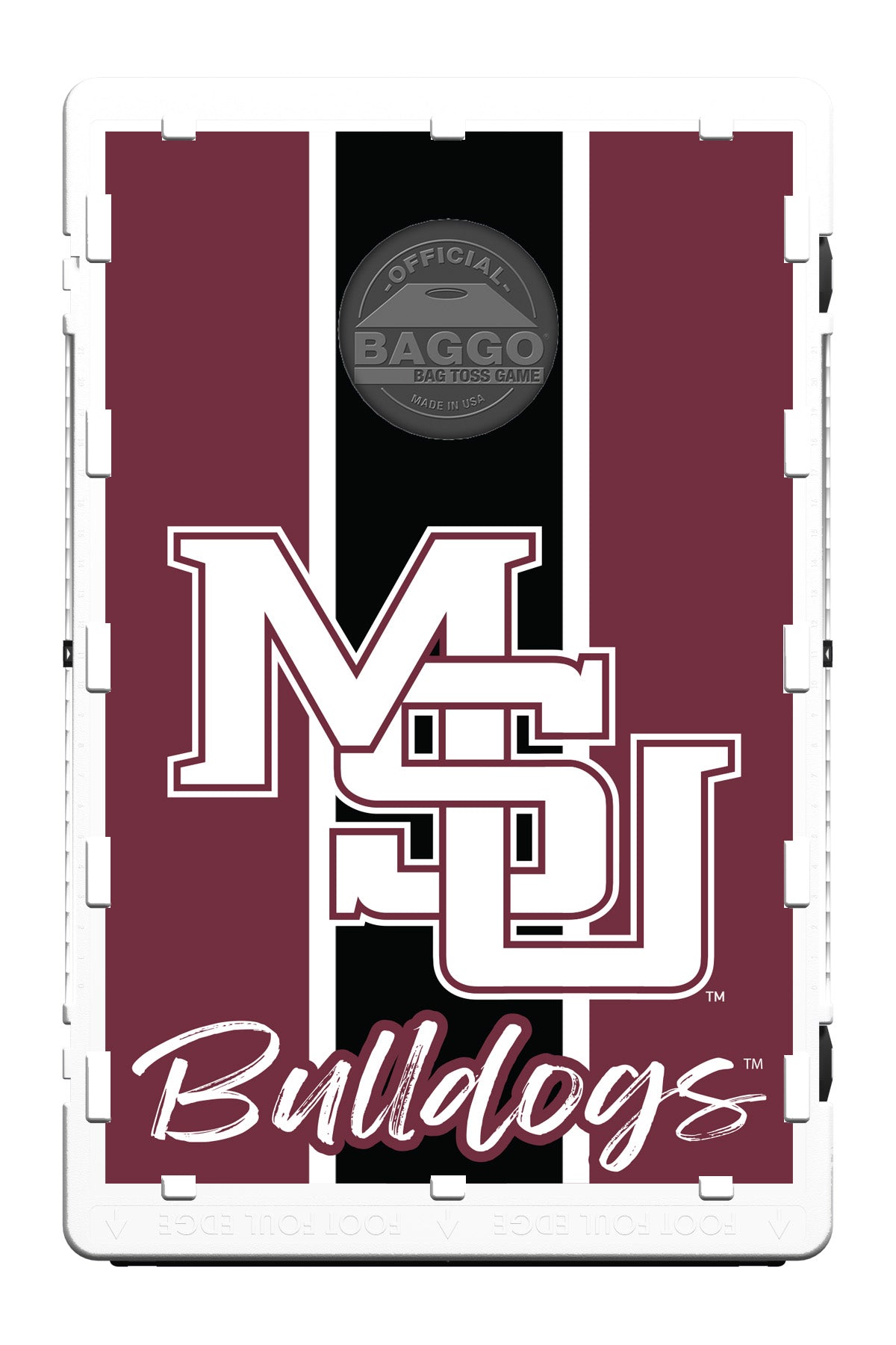 Mississippi State Bulldogs MSU 90s Retro Baggo Bean Bag Toss Portable 2x3 Cornhole Game