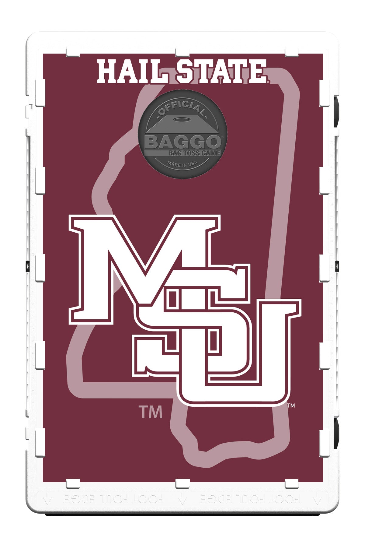 Mississippi State Bulldogs Hail State MSU Retro Baggo Bean Bag Toss Portable 2x3 Cornhole Game