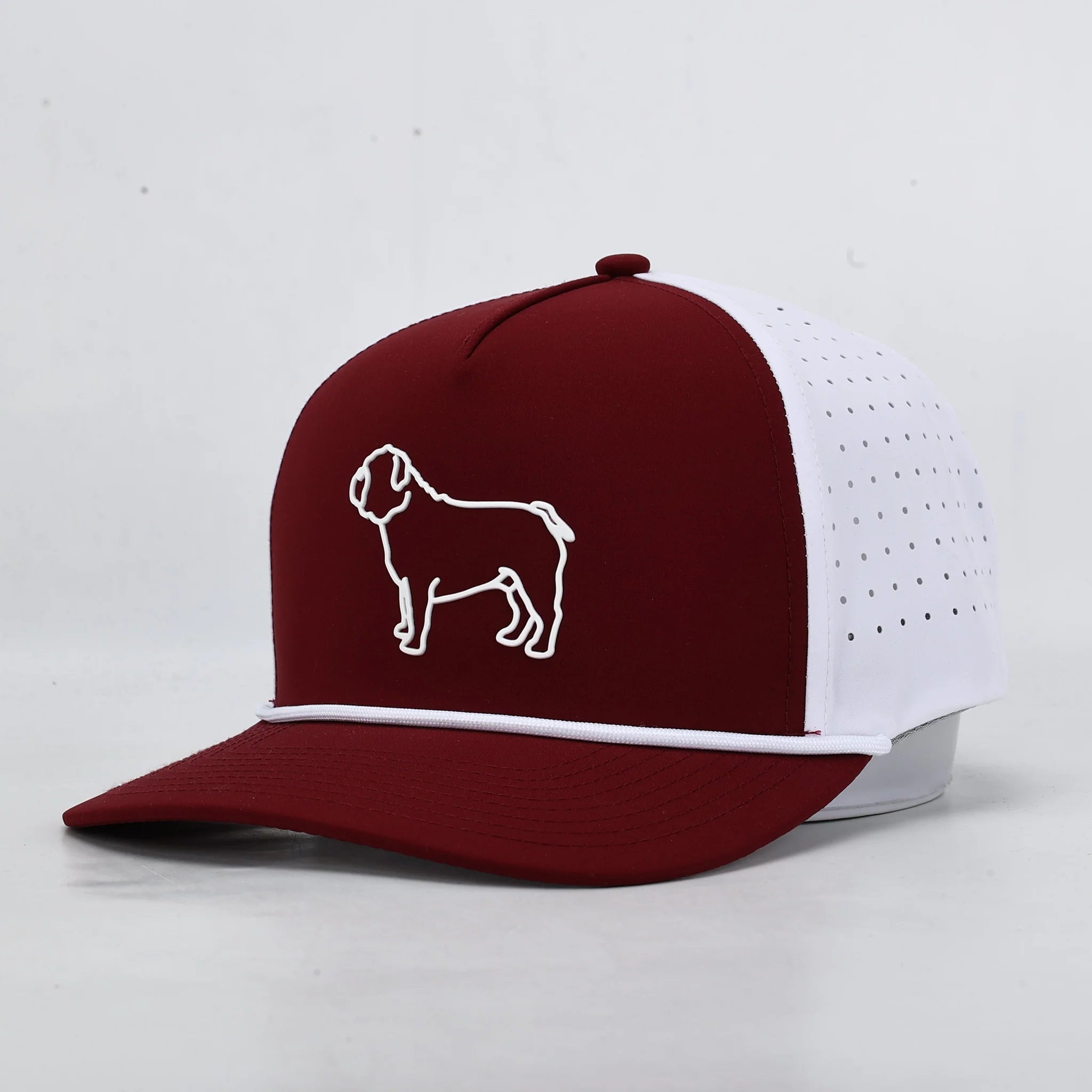 Mississippi State Bulldog Performance Rope Hat- Maroon/White