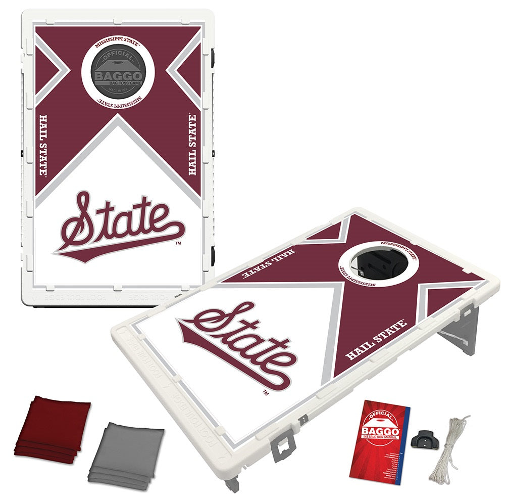 Mississippi State Bulldogs Vintage Baggo Bean Bag Toss Portable Cornhole Game