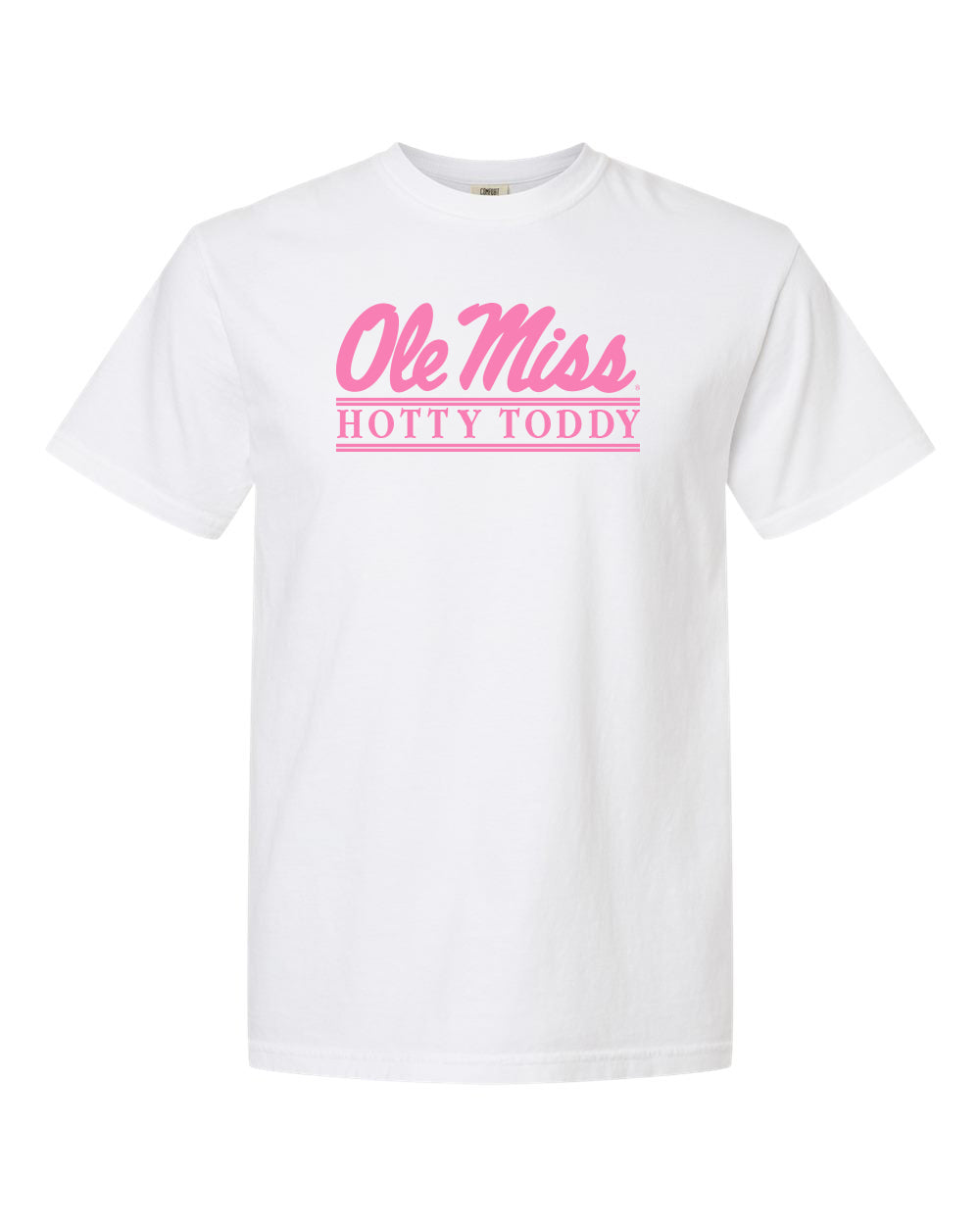 Comfort Color Pink Ole Miss Bar Design