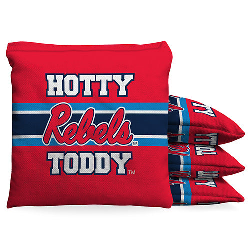 Ole Miss Rebels Hotty Toddy Cornhole 1 LB Cornhole Bean Bag Toss Bags by BAGGO (Set of 8)