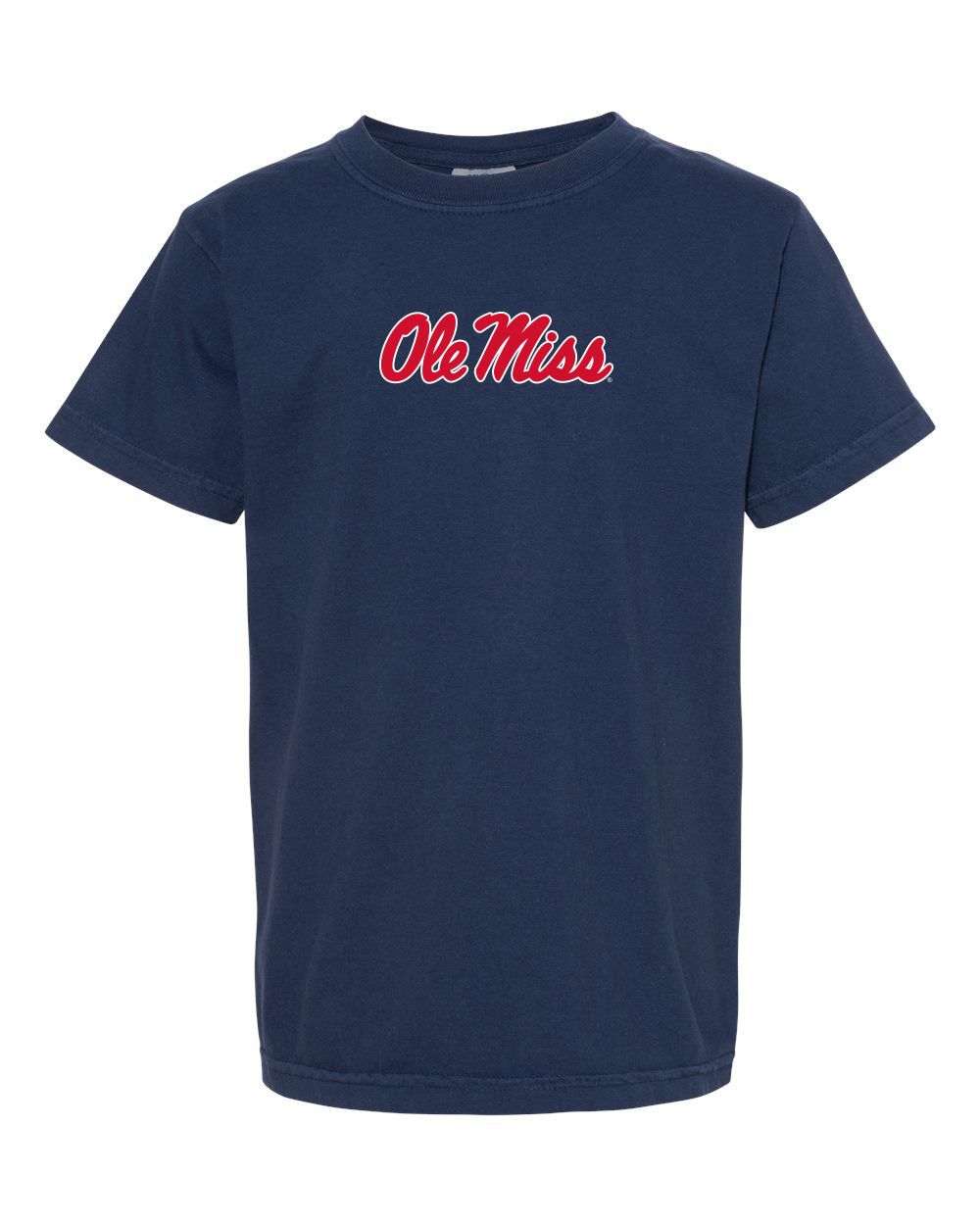 Comfort Color Youth Navy Ole Miss T Shirt