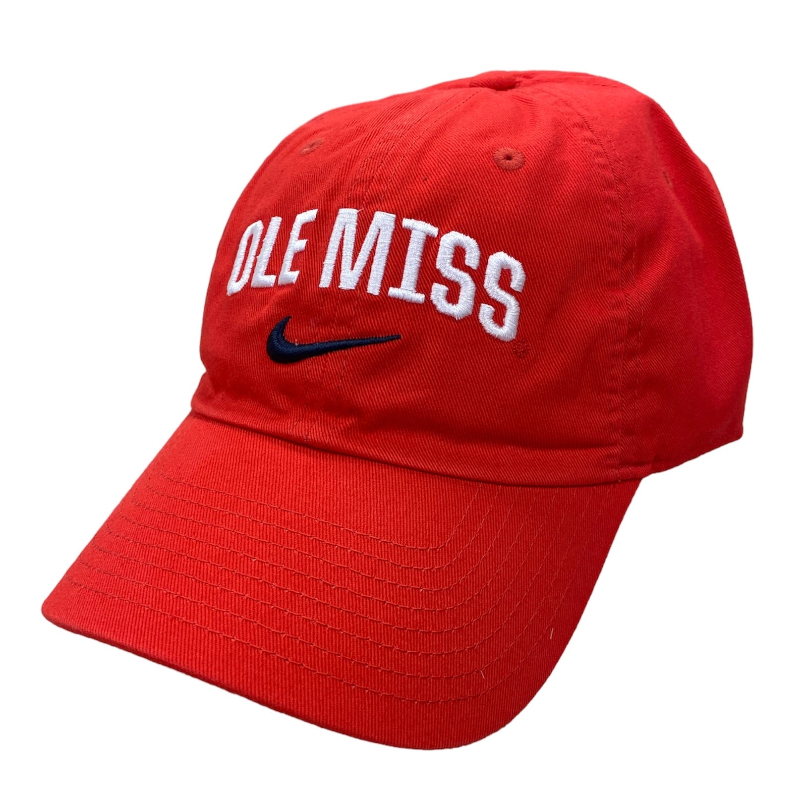 Nike Heritage86 Red Ole Miss Hat with White Letters