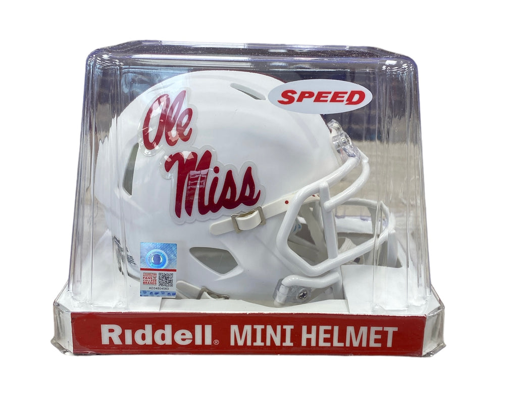 Ole Miss Riddell Mini Helmet- White