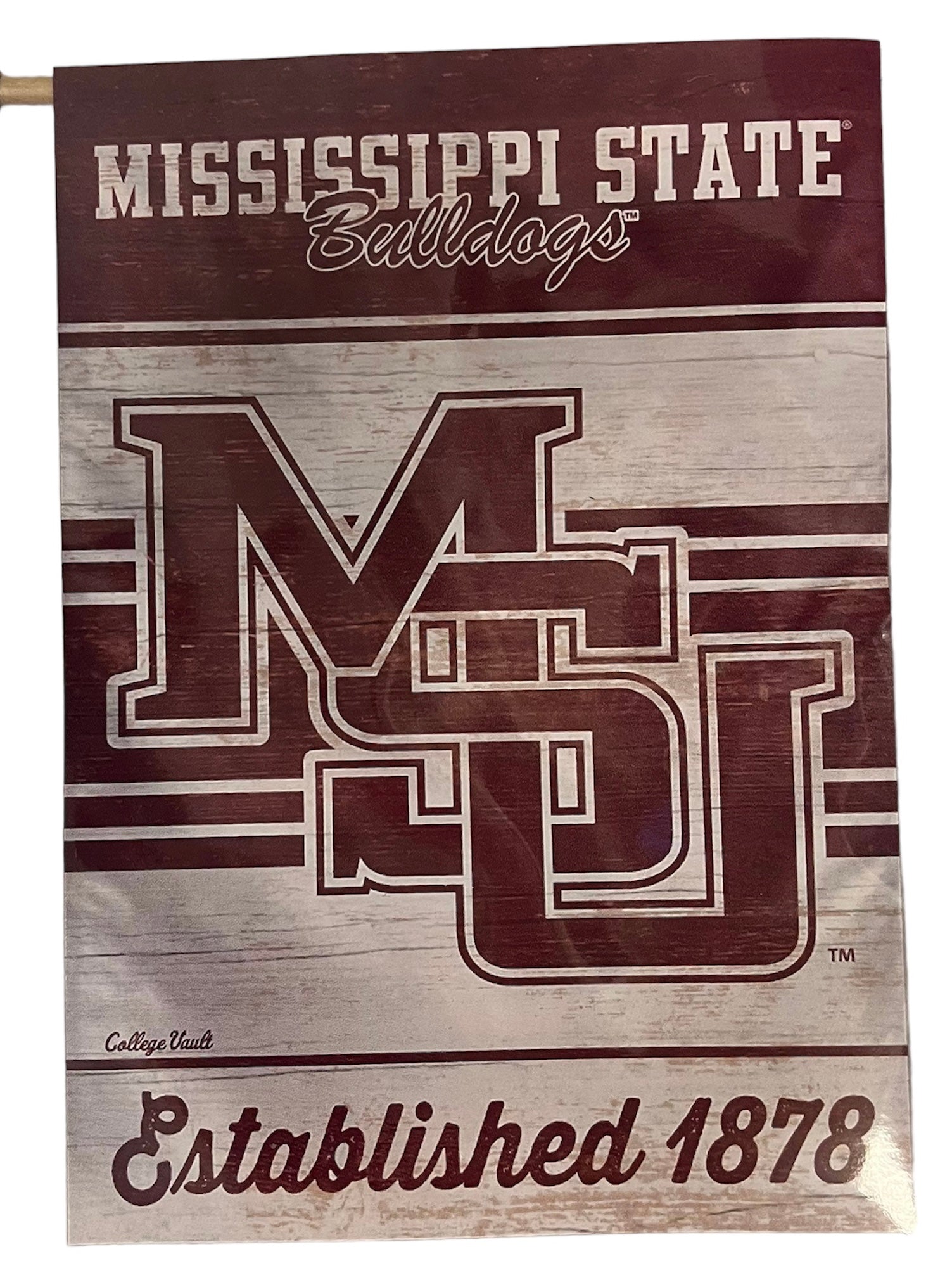 Interlocking MSU Vertical Flag 28inx40in