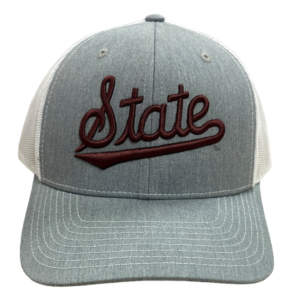 Richardson Gray Hat with Maroon State Script