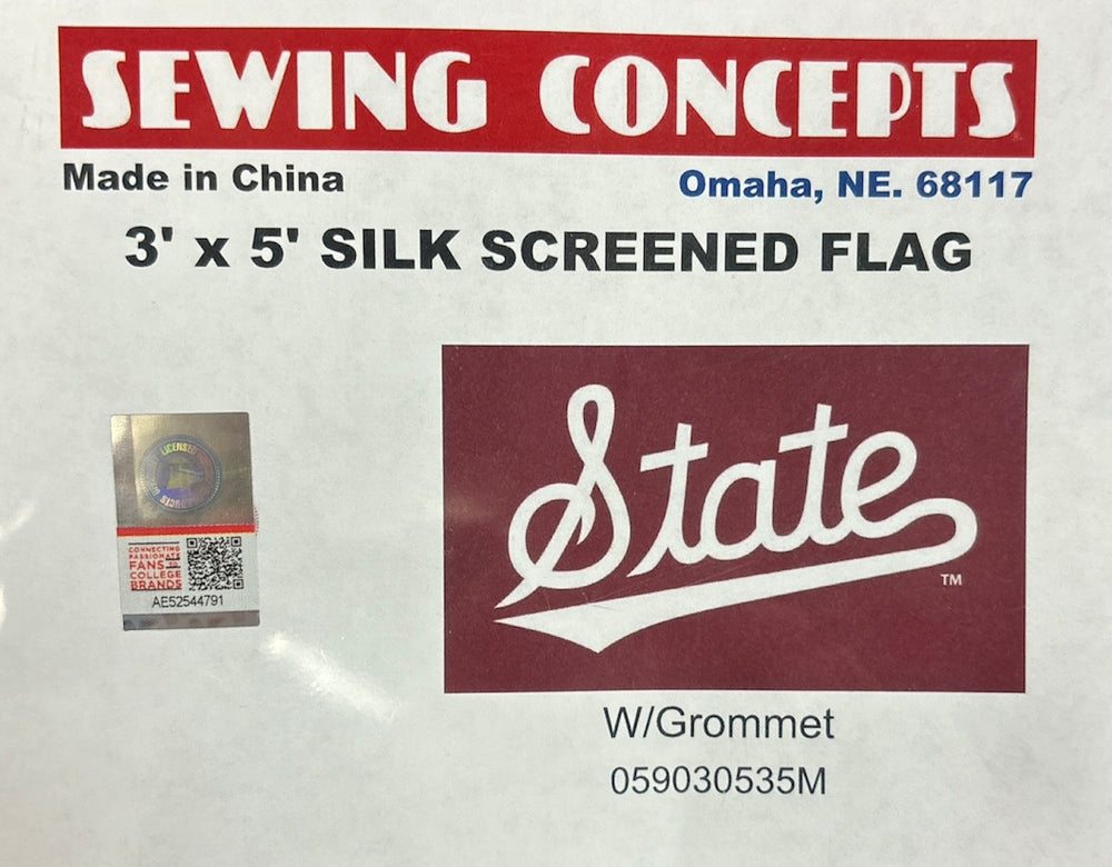 State Script 3X5 Silk Screen Flag
