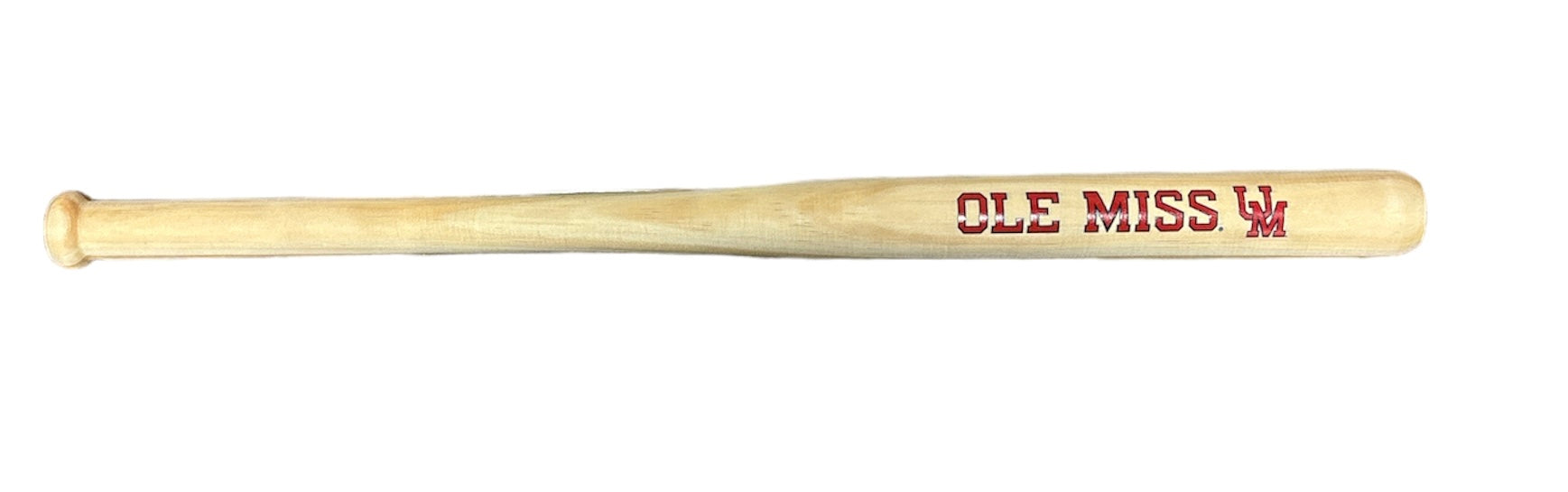 Mini Ole Miss Wood Baseball Bat with UM