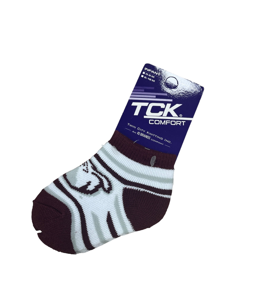 TCK Toddler Stripe Bulldog Logo Toddler Socks