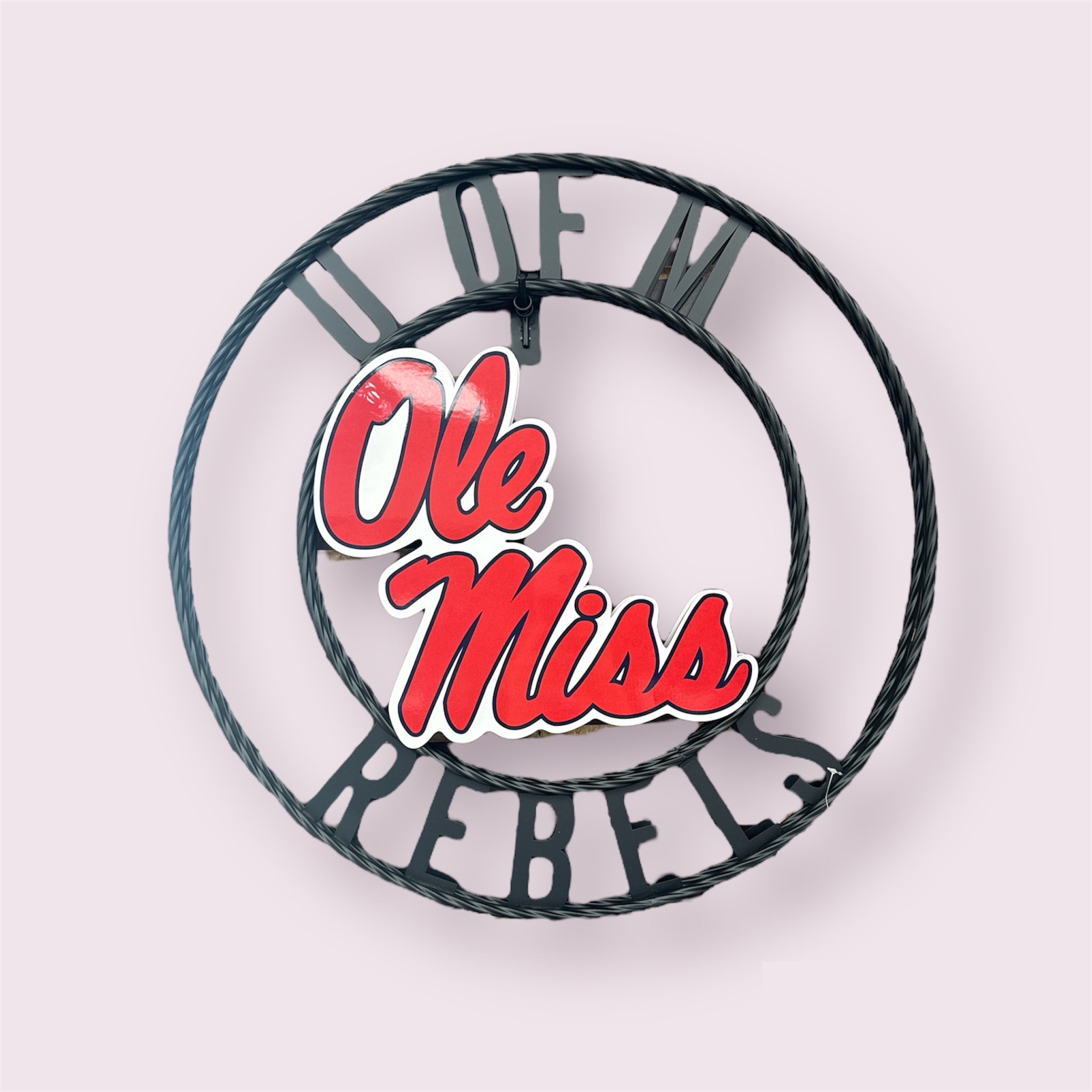 Ole Miss LRT Wrought Iron Wall Decor 24"
