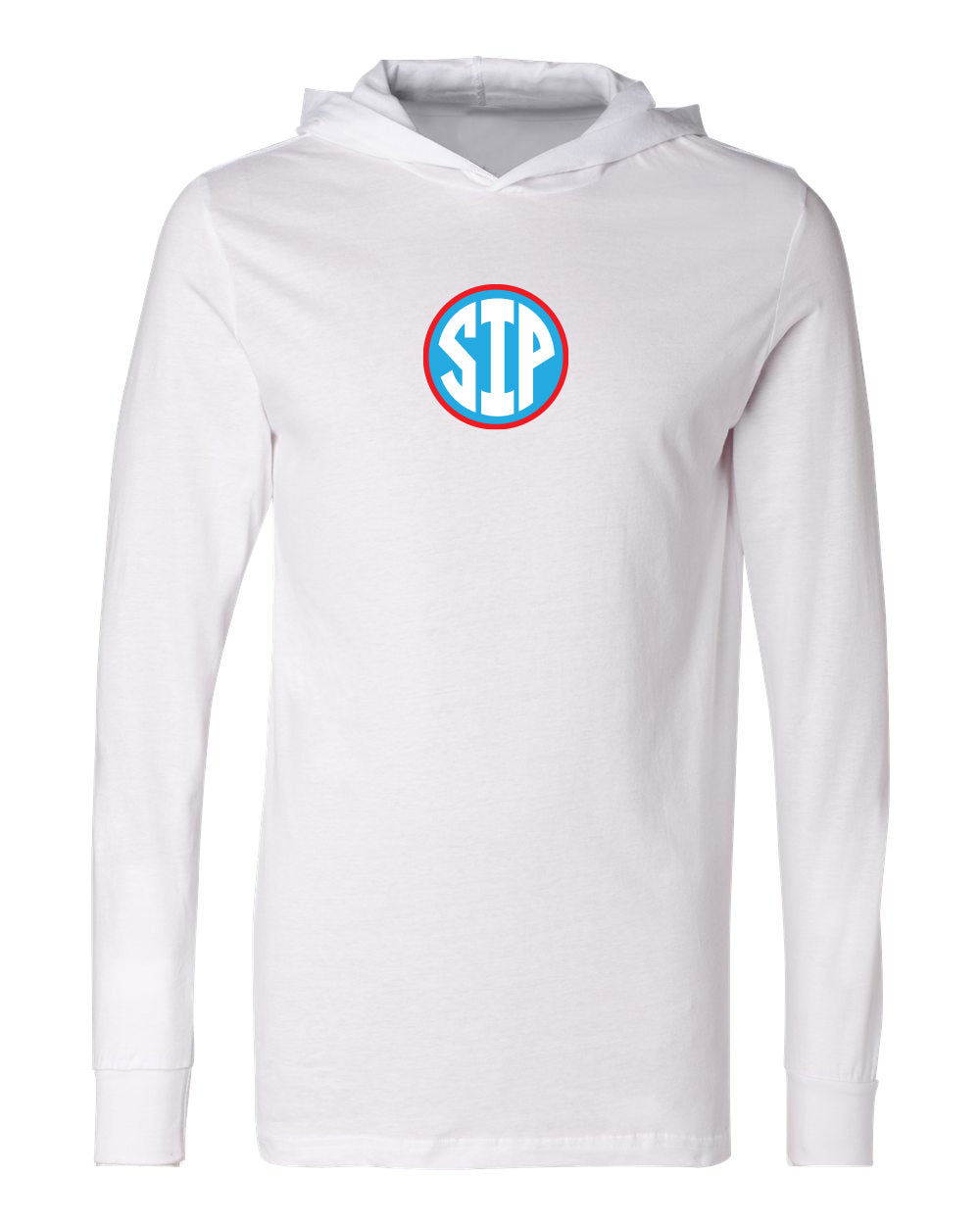 "Sip" T-Shirt Hoodie - Powder Blue