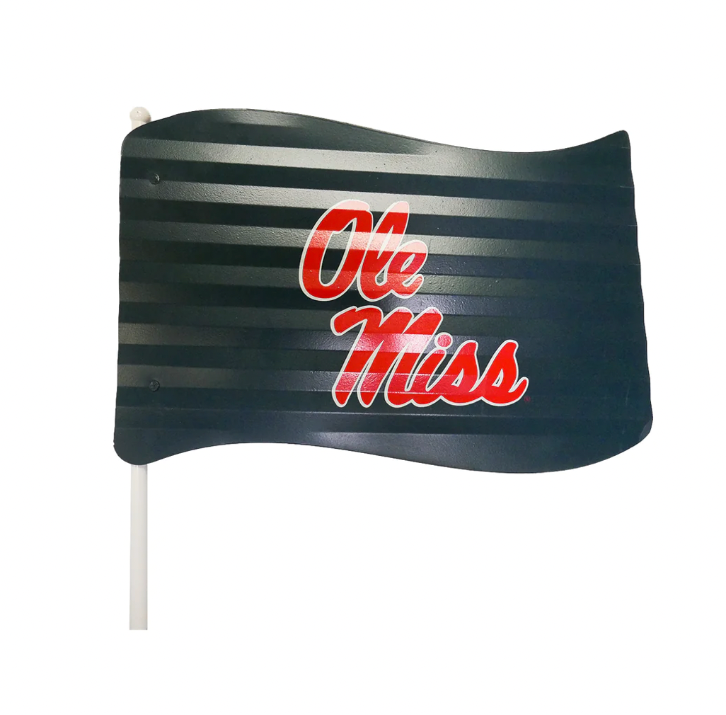 Ole Miss Metal Flag Garden Stake