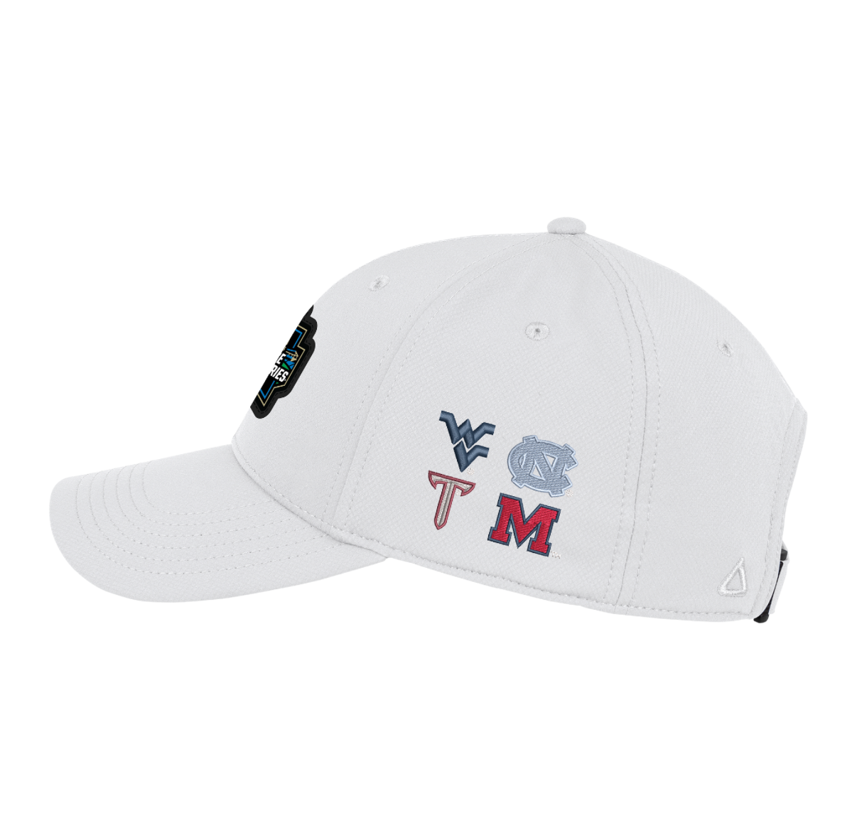 College World Series 8 team logo hat- white