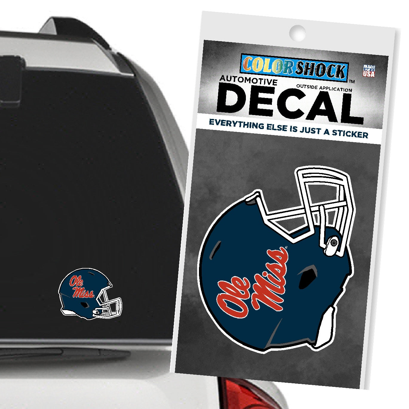 Ole Miss Navy Helmet Decal
