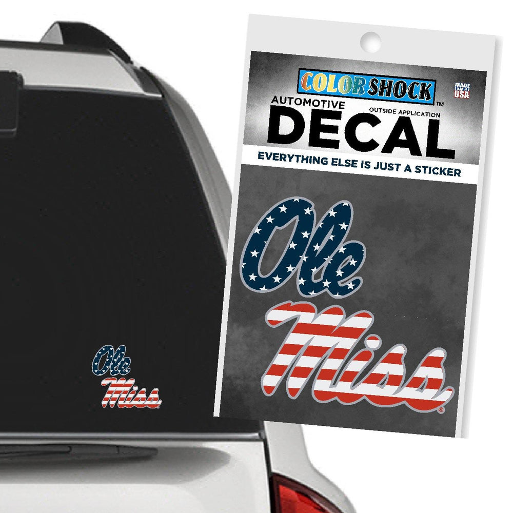 Ole Miss Red White and Blue Decal