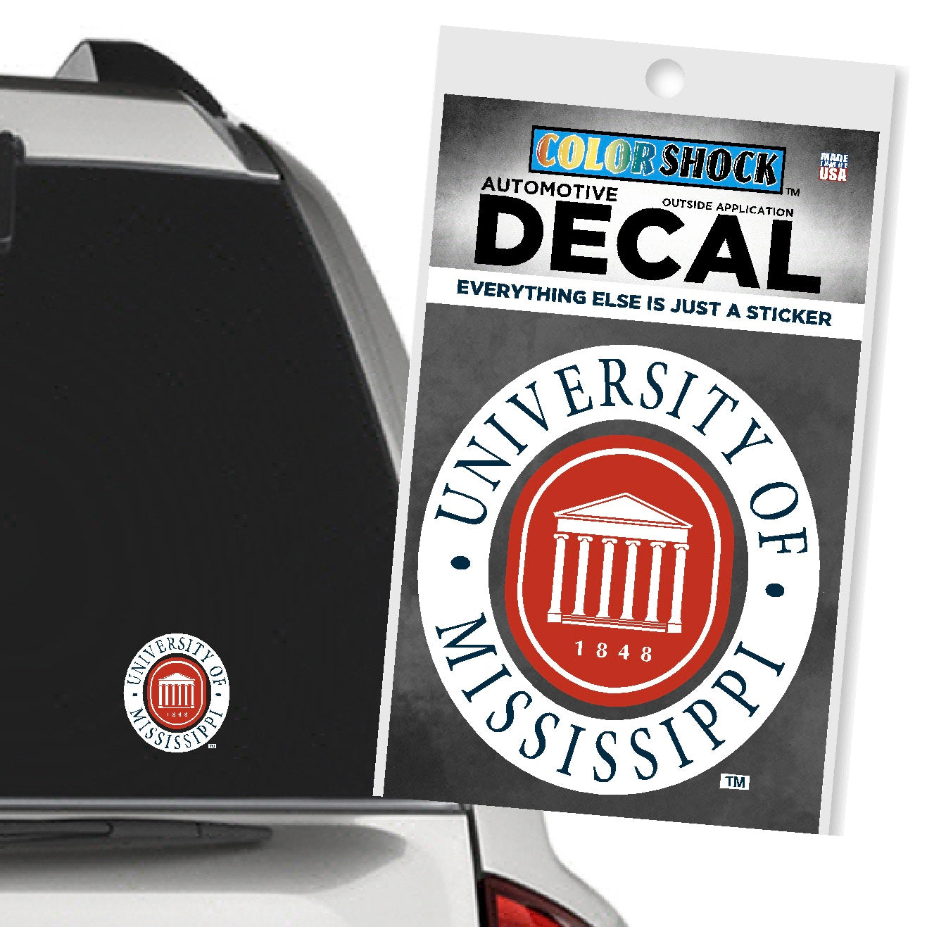 Ole Miss School Seal Color Shock Decal