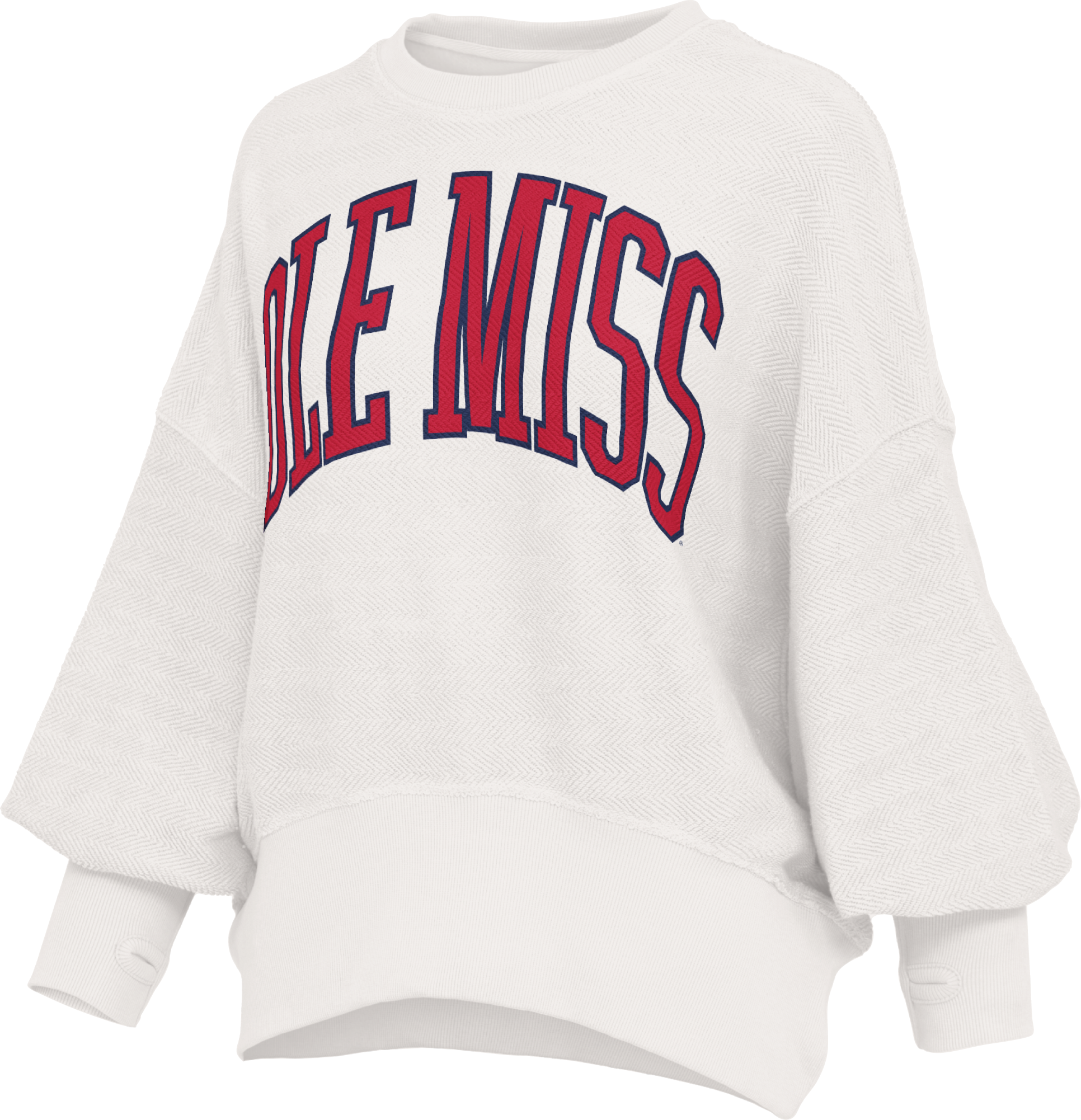 Pressbox Ole Miss Over Sized Herringbone Fleece