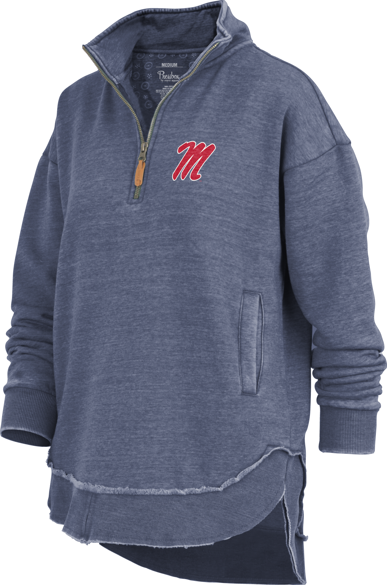 Pressbox Ole Miss Hi Low 1/4 Zip Sweatshirt – The College Corner