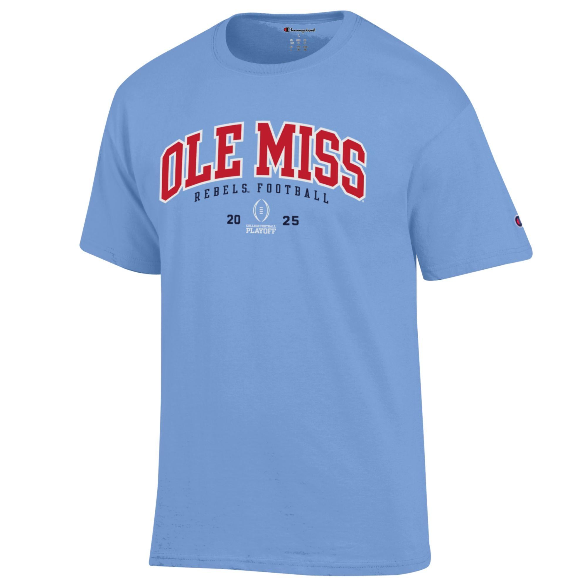 Champion- CFP Short Sleeve T-Shirt- Arch Ole Miss Design- Powder Blue